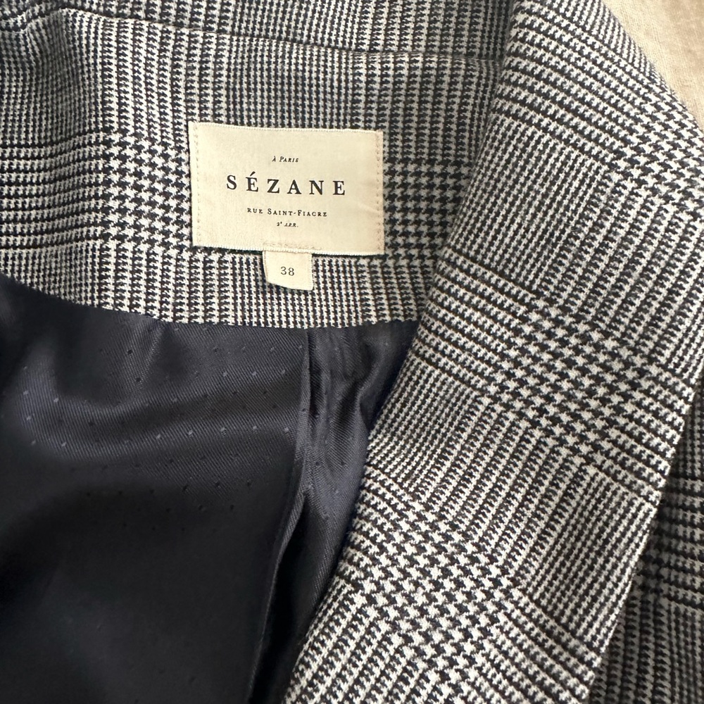 Sezane Classic Checkered Blazer - Picture 2 of 5